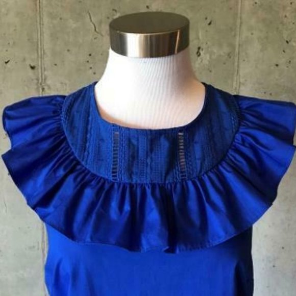 J.Crew $88 Ruffle-Neck Dress G8385 - Picture 2 of 6